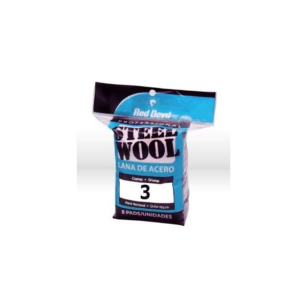 Red Devil Steel Wool, Steel Wool-Coarse #3, 8PK 0326 - main
