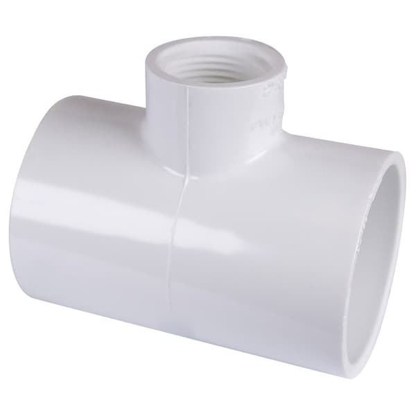 Genova LASCO 402249BC Reducing Pipe Tee, 2 x 1 in, Slip x FIP, PVC, SCH 40 Schedule 402249-BC - main