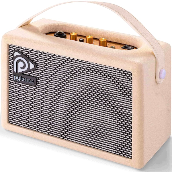 Pyle Portable Electronic Guitar Amplifier - 5 in High-Definition Speaker with Volume, Bass, and Treble PGTAMPL232 - main