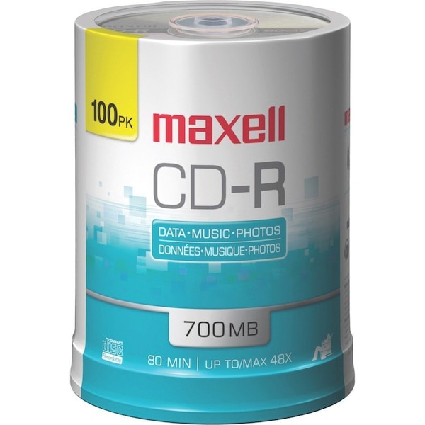 Maxell Digital 700MB 80-Minute CD-R 100pcs Spindle 648200 - CDR80100S - main