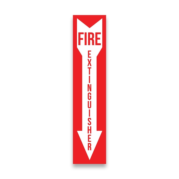 Signmission Safety Sign, OSHA WARNING, 18" Height, Aluminum, Fire Extinguisher Arrow, Portrait OS-CL-A-418-V-25560 - main