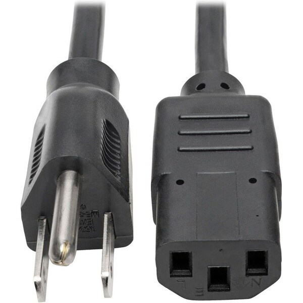 Eaton Tripp Lite Series Desktop Computer AC Power Cable, NEMA 5-15P to C13 - 13A, 125V, 16 AWG, 8 ft. P006-008-13A - main