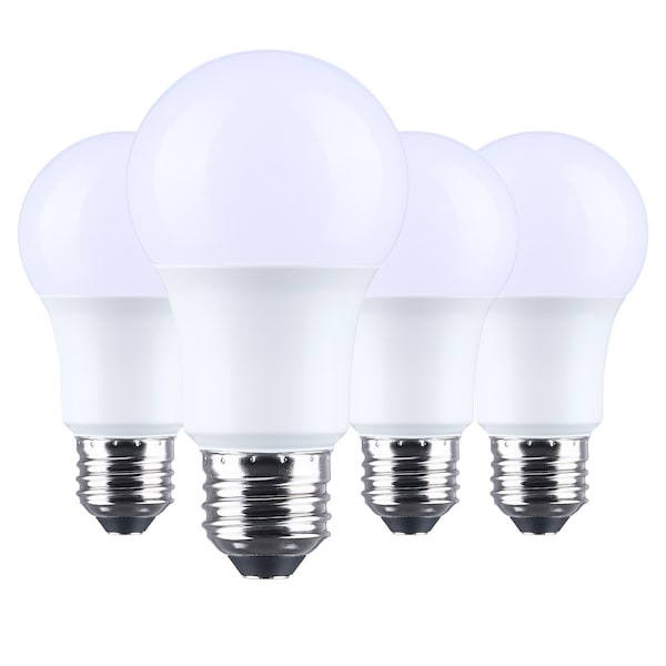Satco 9.8 Watt LED A19 3000K CCT Medium Base Plastic 120 Volt, 4PK S14356 - main
