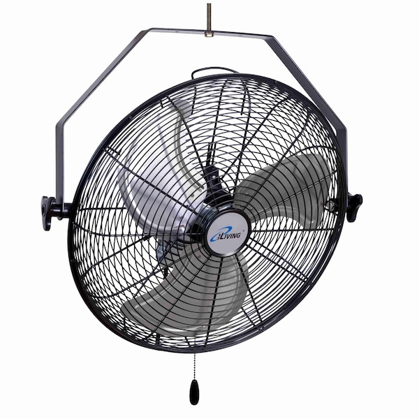 Iliving 20 Inch Wall Mount Fan, 4750 CFM High Velocity Metal Fan with 3 Speeds, Sealed Motor & 360 Deg ILG8E20P - main