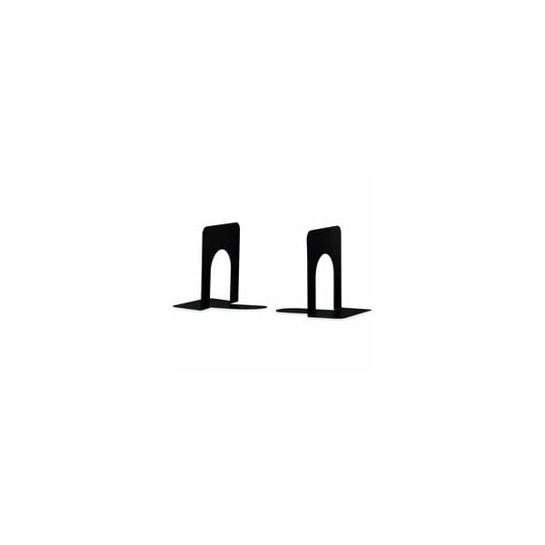 Universal Economy Bookends, Standard, 4.75 x 5.25 x 5, Heavy Gauge Steel, Black, Pair UNV54051 - main