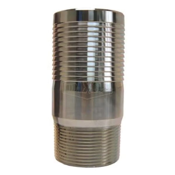 Dixon Jump Size King Combination Nipple, 1-1/4 in x 4-1/16 in L NPT x Hose Shank, Carbon Steel, Zinc Plat STC2015 - main