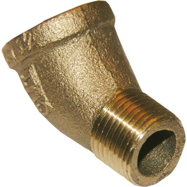 Westlake Pipe & Fittings 3/8'' FPTx3/8'' MPT 45 Deg. Brass Street Elbow, 1/8 Bend 17-9017 - main