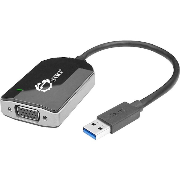 Siig USB 3.0 to VGA Multi Monitor Video Adapter - USB 3.0 - 1 x VGA - 2048 x 1152 Supported JU-VG0211-S1 - main