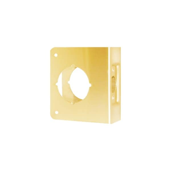 Don-Jo Mfg Door Wrap 2-3/8in Backset, 1-3/4in Door, 4in W x 4-1/2in H, 2-1/8in Hole, 605/US3 Polished Brass 61-PB-CW - main