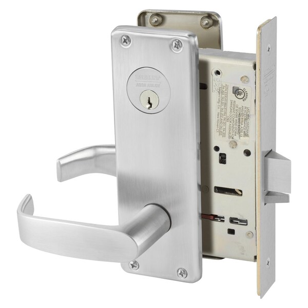 Sargent Grade 1 Storeroom or Closet Mortise Lock, L - Lever, WT - Escutcheon, Field Reversible, Conventiona 8204 WTL 26D - main