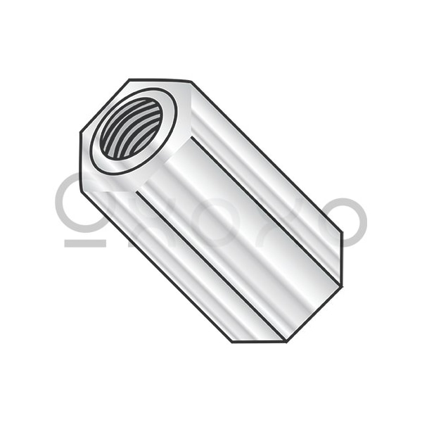 Oxoxo 2-56X1/8 One Eighth Hex Female Standoff Aluminum, 1000PK 585334 - main