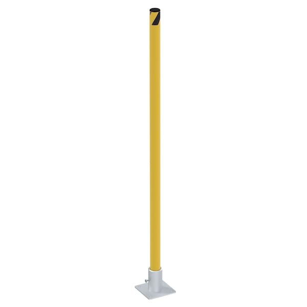 Vestil Steel Removable Pipe Safety Bollard 48 In x1-3/4 In Yellow BOL-R-48-2 - main