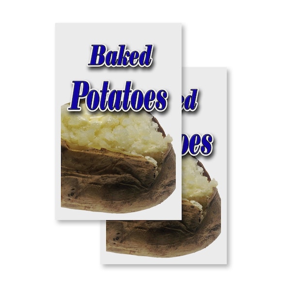 Signmission Baked Potato, Vinyl Decals Only 24 Inch x 36 Inch, Vinyl Decal, 2PK DSB-2436-2PACK-Baked Potato - main