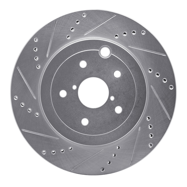 Dynamic Friction Co DFC Brake Rotor - Drilled and Slotted - Silver 631-13042L - main
