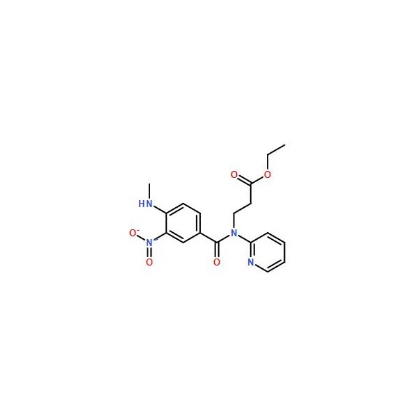 Ak Scientific Ethyl 3-(4-(methylamino)-3-nitro-N-(pyridin-2-yl)benzamido)propanoate (5g), CAS 429659-01-8 Y6557-5g - main