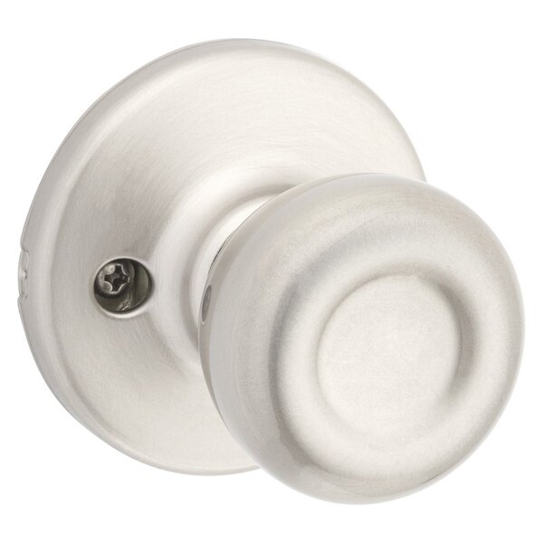 Kwikset Dummy Door Knob, 178 in Dia Knob, Satin Nickel 488T-15 CP - main