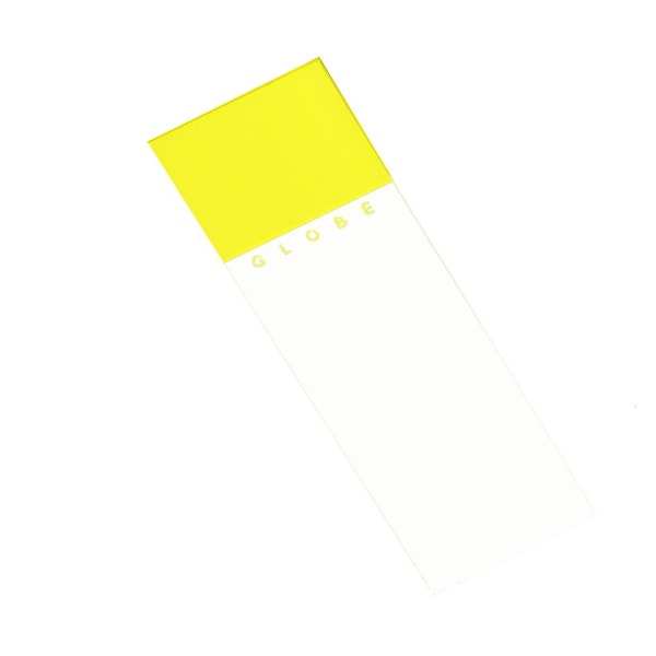 Rpi Microscope Slides, Ground Edges and Safety Corners, 25x 75mm, Yellow Frosted, 144PK 195610-144Y - main