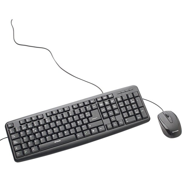 Verbatim Americas VERBATIM SPANISH SLIMLINE CORDED USB KEYBOARD AND MOUSE 98111 - main