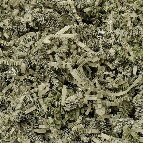 Nashville Wraps Olive Green Crinkle Cut Shredded Paper, 10 lb Box ZF10OL - main