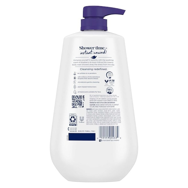 Dove Unwind Blueberry and Moon Milk Body Wash, 30.6 Ounce, 3PK 64765026 - main