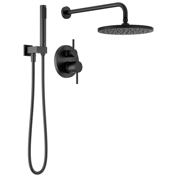 Delta Modern Monitor 14 Series Shower with Raincan & Hand Shower, 20.13 in, Matte Black T342702-BL - main