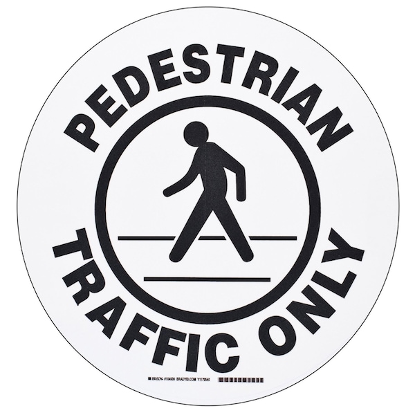 Brady Floor Sign, 17in Dia x 0.011in D 104509 - main