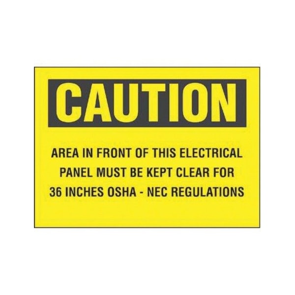 Panduit Caution Warning Sign, Yellow PPS0710C141 - main