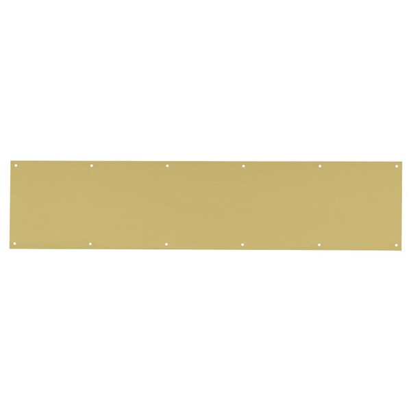 Ives Kick Plate, 5in x 34in, Four Beveled Edges, Countersunk Holes, Satin Brass Finish 8400 US4 5x34 B-CS - main
