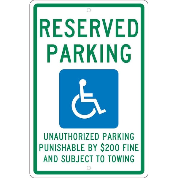 Nmc State Handicapped Reserved Parking Sign Tennessee, TMS335H TMS335H - main