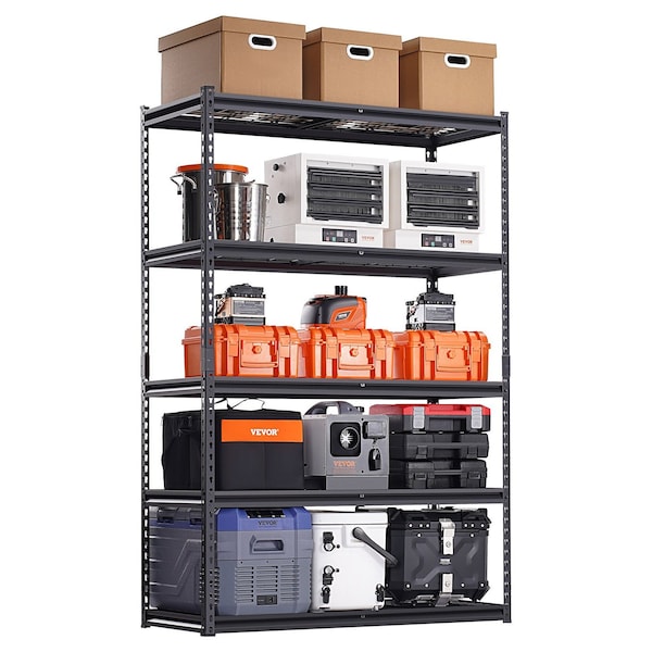 Vevor Storage Shelves, 2000 lbs, 5 Tier Garage Storage Shelving, 18"D x 36"W x 72"H Adjustable Metal Shelves 367ZVVUXV0 - main