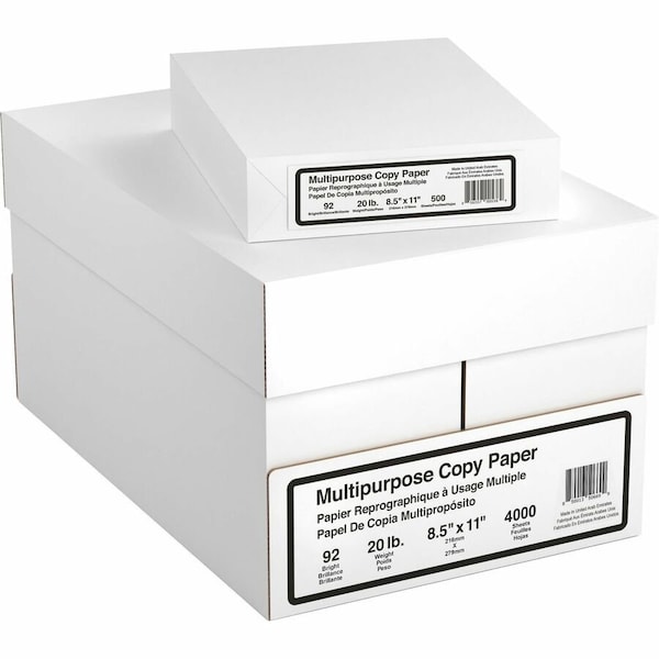 Dse 8 Ream Multipurpose Copy Paper - 4000 Sheets - 92 Brightness - Letter - 8 1/2in x 11in - 20 lb, 8PK EC8511-8RM - main