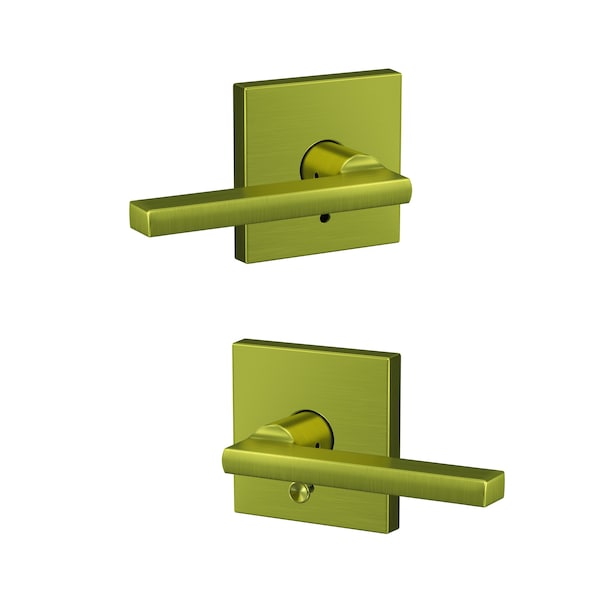 Schlage Residential Schlage Custom Latitude Lever with Collins Rose Passage and Privacy Lock with 16600 Latch and FC21LAT608COL - main