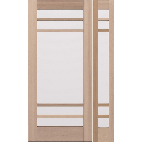 Doornmore G10502, 51.5" x 82" ( 36" Door + 12" Side) Left Hand, Mahogany SDL 5 Lite Exterior Door G10502-SW-3680-G10502-SL_1-1_LI - main