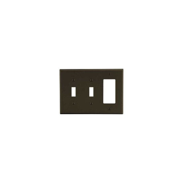 Hubbell 2-Gang Duplex/Toggle Combination Wallplate, White P226 - main