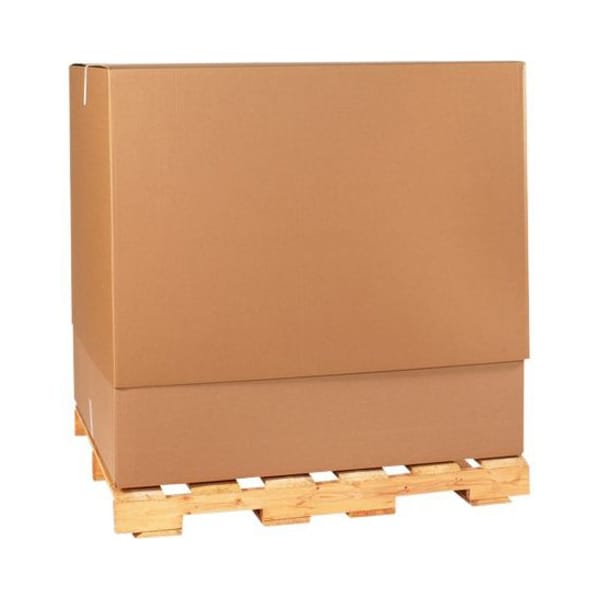 Partners Brand 47 1/4 in x 39 1/2 in x 25 in Telescopic Box, Kraft, Corrugate, Single Wall, 32 ECT, 5 PK TELEBTM - main