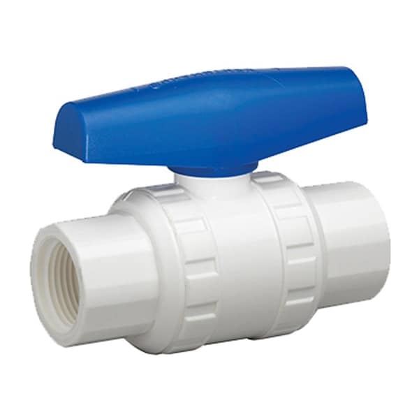 Gourmetgalley VBVP40B6B 1.25 In. White PVC Ball Valve GO575413 - main