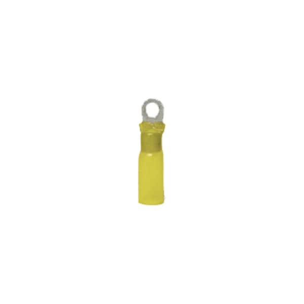 Gb Xtreme Ring Terminal, 600 V, 12 to 10 AWG Wire, #8 to 10 Stud, Nylon Insulation, Yellow, 3PK AMT-106 - main