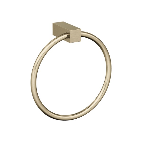 Amerock Monument Golden Champagne Contemporary 6-1/2 in 165 mm Length Towel Ring BH36082BBZ - main