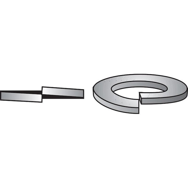 Hillman 1/2 in. D Yellow Dichromate Steel Split Lock Washer, 50PK 300315 - main