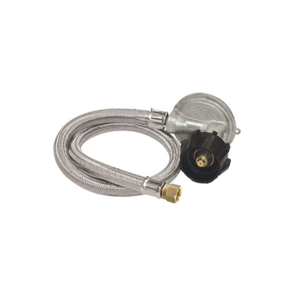 Bayou Classic 36 In. Stainless Steel Low Pressure LP Hose & Preset Regulator M5LPH - main