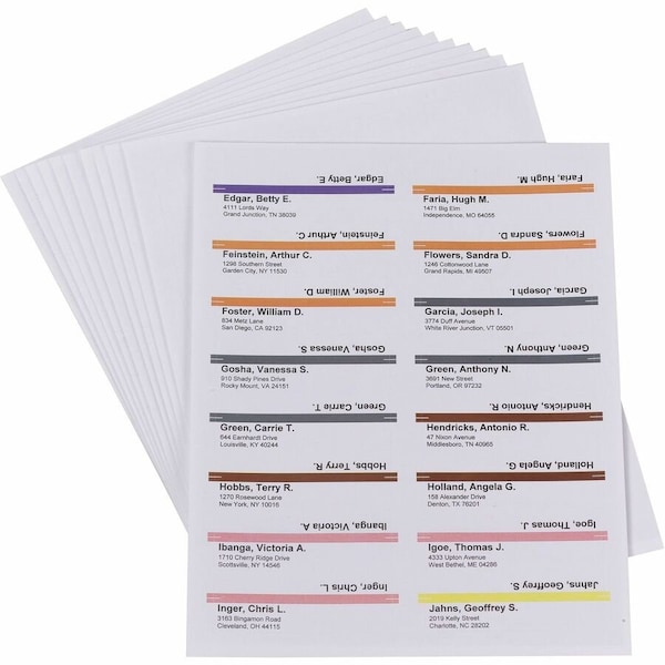Smead Labels, Color Labeling System Refill, 3.5", White, PK160 64915 - main