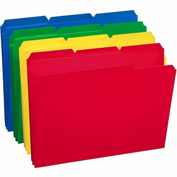 Smead Manufacturing Company SMD10500 File Folders- .33 Assorted Tabs- 11-.63in.x9-.50in.- AST 10500 - main