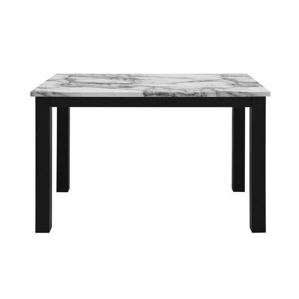 Global Furniture Usa Contemporary D8032Dt Wht/Blk Dining Table & D9026Dc Gry Dining Chair D8032DT-WHT/BLK + D9026DC-GRY - main