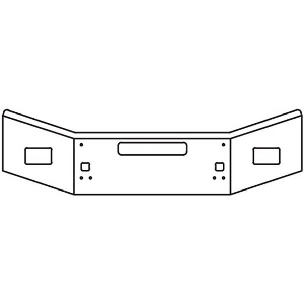 Ilc Repl. For Kenworth T800 Curved Glass Year 2022 14 In Chrome Steel Bumper Wtow Hole Fog And Ste WZ-ED9Q-X - main