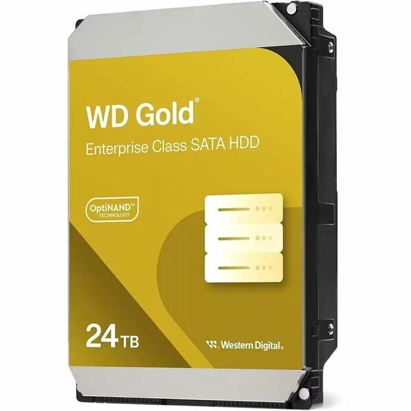 Wd Bulk WD Gold WD242KRYZSP 24 TB Hard Drive - 3.5" Internal - SATA (SATA/600) - Gold, Black WD242KRYZSP - main