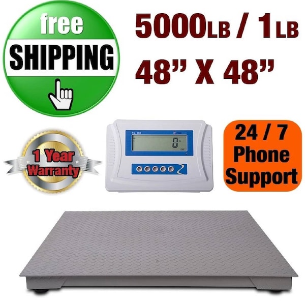Prime Systems New Prime Scale Series 5000x1lb Floor Scale 48x48 with PS-IN109 Indicator PS-5000F+109-ebay - main
