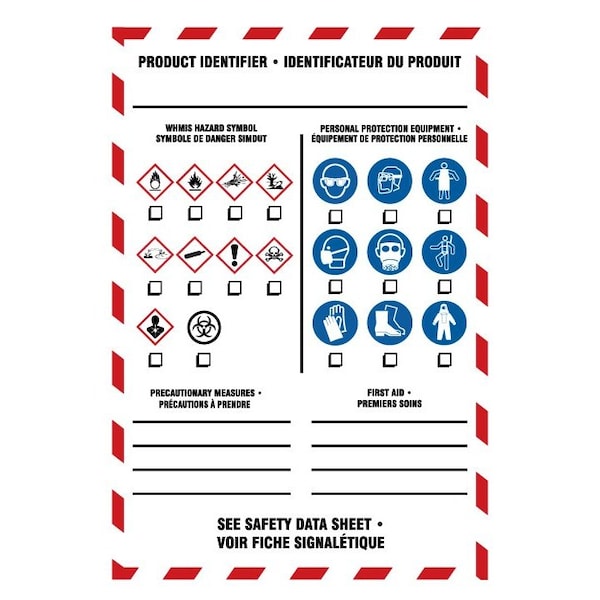 Accuform BILINGUAL SAFETY LABEL WHMIS LZW310 - main