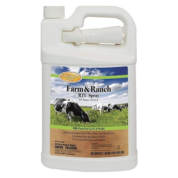 Country Vet Farm and Ranch RTU Spray, Liquid, Milky/White, Sweet, 1 gal 345292CVA - main