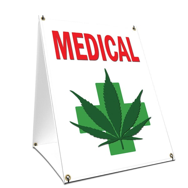 Signmission Medical Cannabis Dispensary, 24 Inch x 18 Inch A-frame Yard Sign, Plastic Sign SBC-1824-Medical Cannabis Dispensary - main