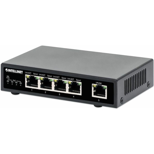 Intellinet Network Solutions Intellinet 5-Port Gigabit Ethernet PoE+ Switch 561839 - main